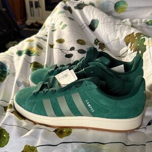 Adidas Campus Green Suede Sneakers